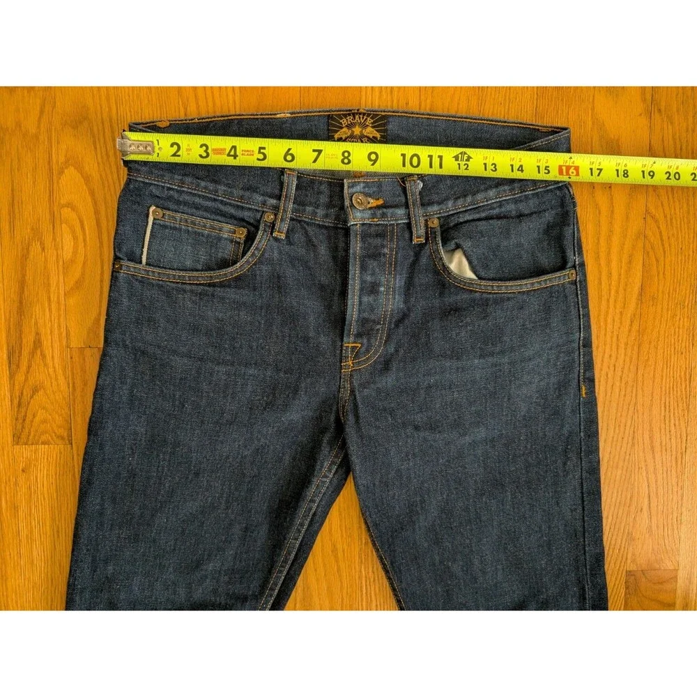 Brave Star Men’s Jeans Size 32 X 29 Dark Wash USA Made Selevedge
